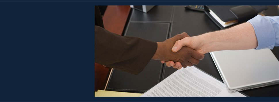 Handshaking with a document background
